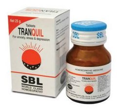 <b>TRANQUIL- Anxiete et Depression</B><BR> 1 bouteille de 25gm - comprimes de 100mg<br> SBL cie